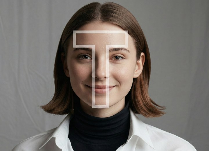 T-zone of the face