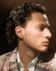male wet look hairstyle