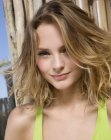 ruffled shoulderlength bob