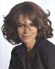 shoulder-length hair with curl