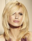 shoulder long layered hair