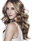 long hair with waves and layers