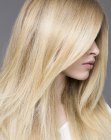 long and straight blonde hair