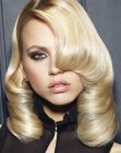 hair with inward rolled sides