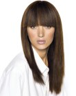 long straight hairstyle