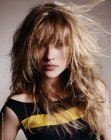 tousled long hair
