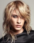 choppy long hairstyle