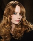 copper blonde long hair
