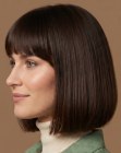 Blunt bob with bangs