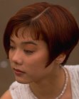 short hair and piecy bangs