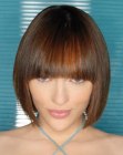 collar-skimming bob