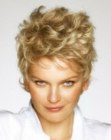 short hair style with curls