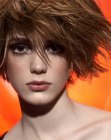 glittering brown hair