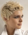 short finger styled haircut