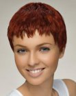 very short red hair