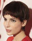 short hairstyle with long nape