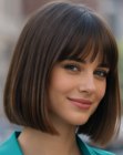 Sleek collar-length bob