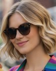 Wavy blonde bob