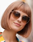 Blunt bob with short bangs