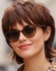Neck-length shag haircut