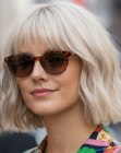 Platinum blonde bob
