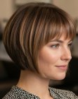 Brown angled bob
