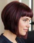 A-line bob with sleek styling