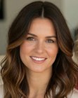 Brunette long hair with waves