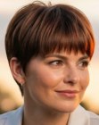Brunette pixie with highlights