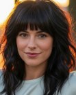 Long hair with layers and bangs
