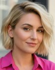 Tousled blonde bob