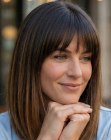 Long bob with full bangs