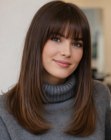 Long and silky brunette hair