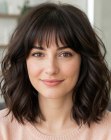 Shoulder-length hair with layering