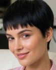 Pixie cut with short bangs