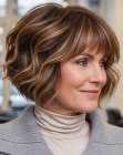 Angled bob for women over 50