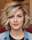 Tousled blonde bob