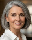Bob for silver-gray hair