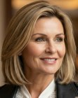 Long bob for older women
