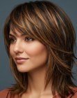 Shoulder-length hair with layers