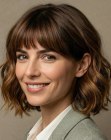 Wavy bob with bangs