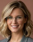 Just above the shoulders bob for wavy hair