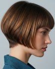 Just above the nape of the neck bob