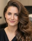 Style with the hair swept to one side