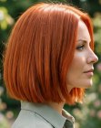 Collar-length bob cut