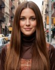Long and straight seventies hair
