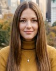 Long and straight 1960s hair