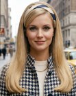 Long 1960s hair with a hairband