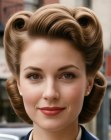1950s hair with victory rolls