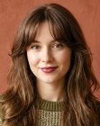 1990s hair with curtain bangs